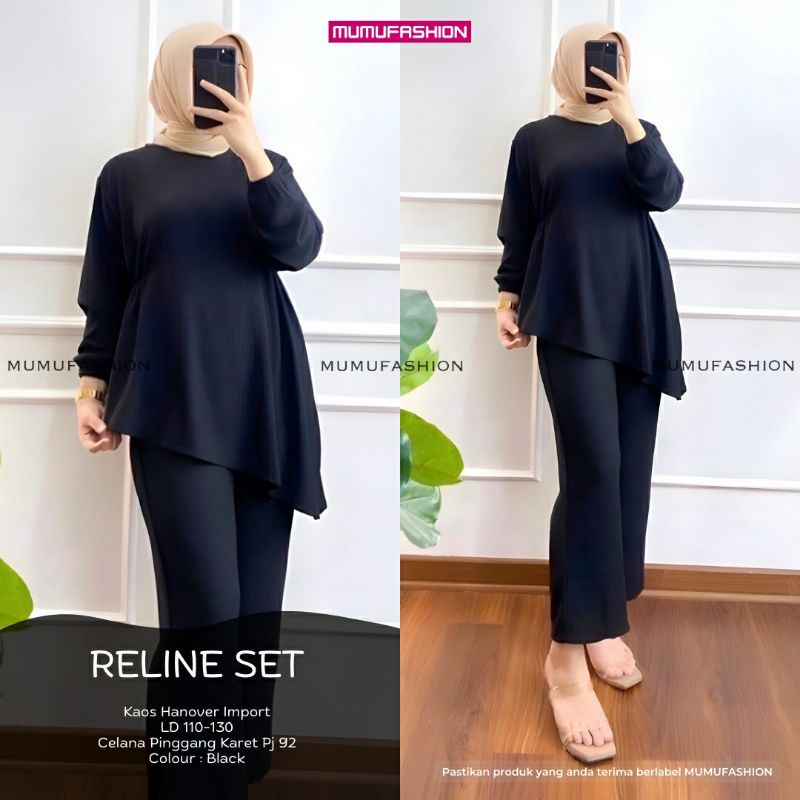 Baju Stelan Wanita Elegan Import Terbaru 2023 Baju Muslim Reline One Set Premium Modis Setelan Musli