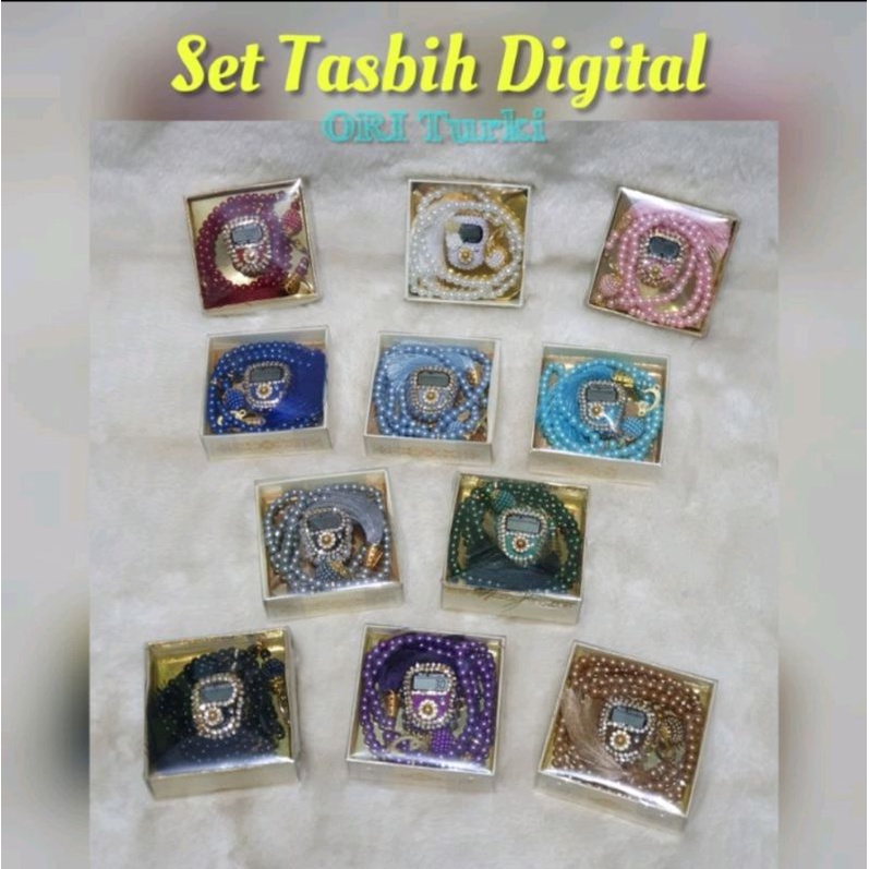 SET TASBIH DIGITAL ORI TURKI|SET TASBIH|TASBIH DIGITAL