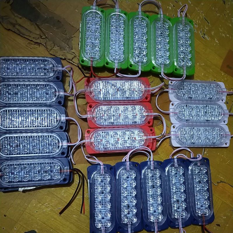 lampu LED kedip 12 mata, 12v dan 24v