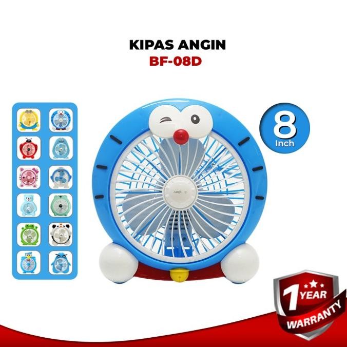 Advance Kipas Angin Meja Karakter Minion Doraemon Hello Kitty Smurf Kumbang Portable 8 in BF-08