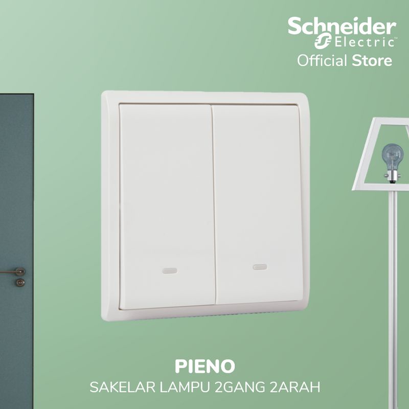 Saklar Seri Pieno Schneider Putih / Saklar Pieno 2 Gang E8232L1F
