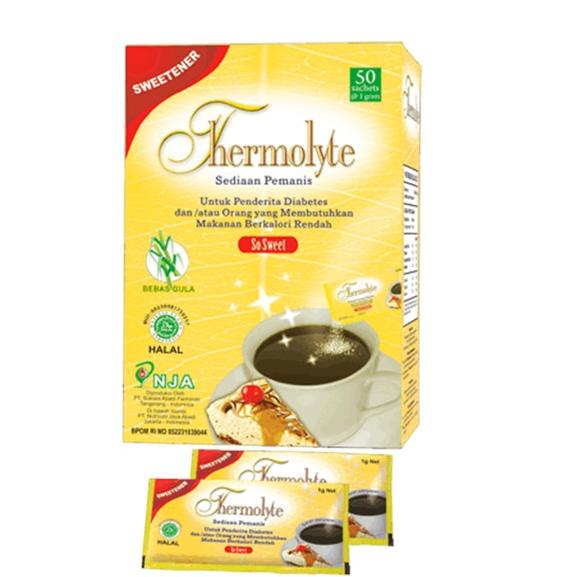 

EIB Thermolyte Sweetener - Box isi 50 Sachet @ 1 Gram - Pemanis Pengganti Gula 454