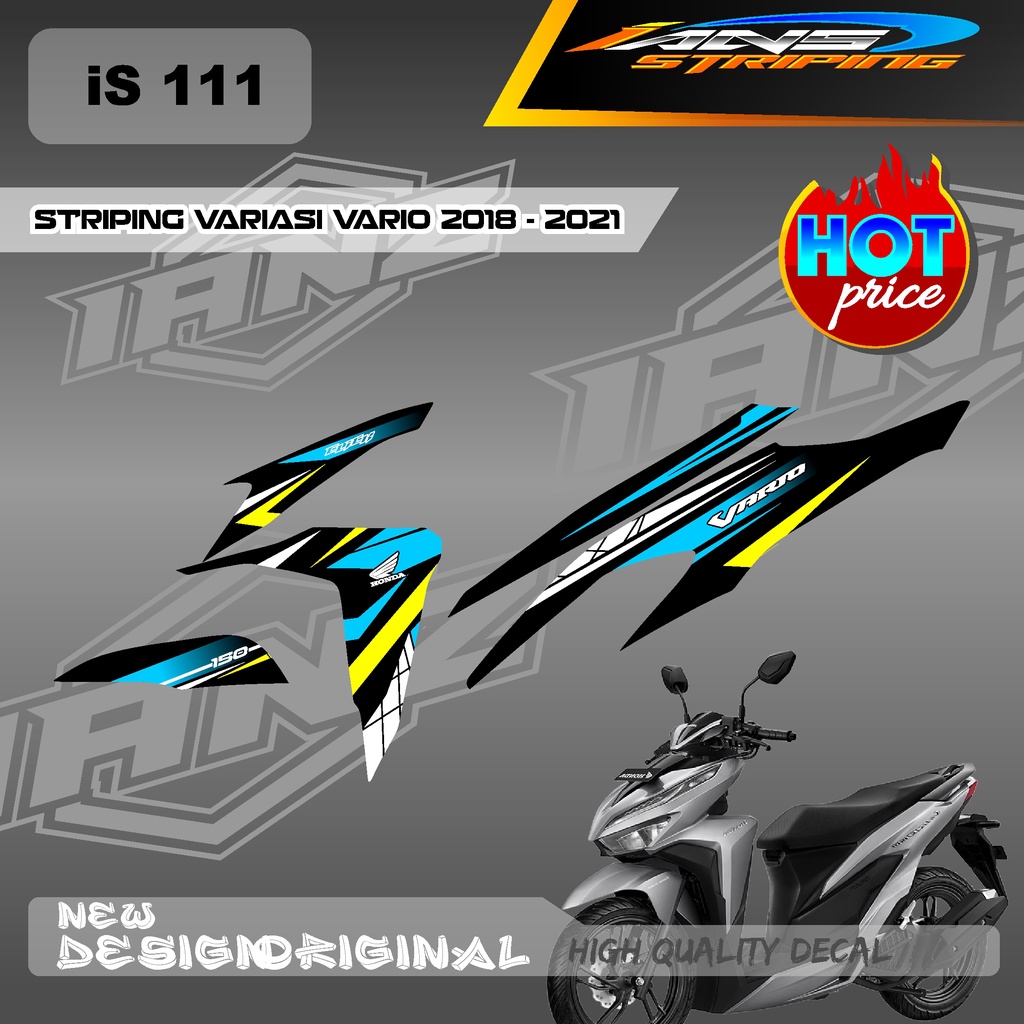 TERBARU STIKER STRIPING VARIO Led Vario 150 MOTIF GRAFIK RACING BAHAN HOLOGRAM / NON HOLOGRAM IS111107