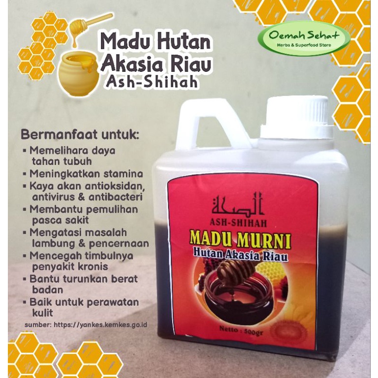 

Madu Hutan Akasia Riau Murni Ash-Shihah 500gr