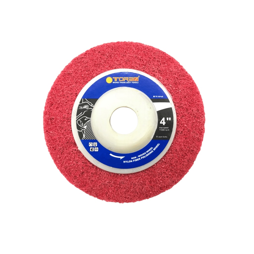 NON WOVEN Polishing Wheel TORA 4 in Merah - Wheel Polish 4in - Mata Gerinda Poles Gurinda NonWoven
