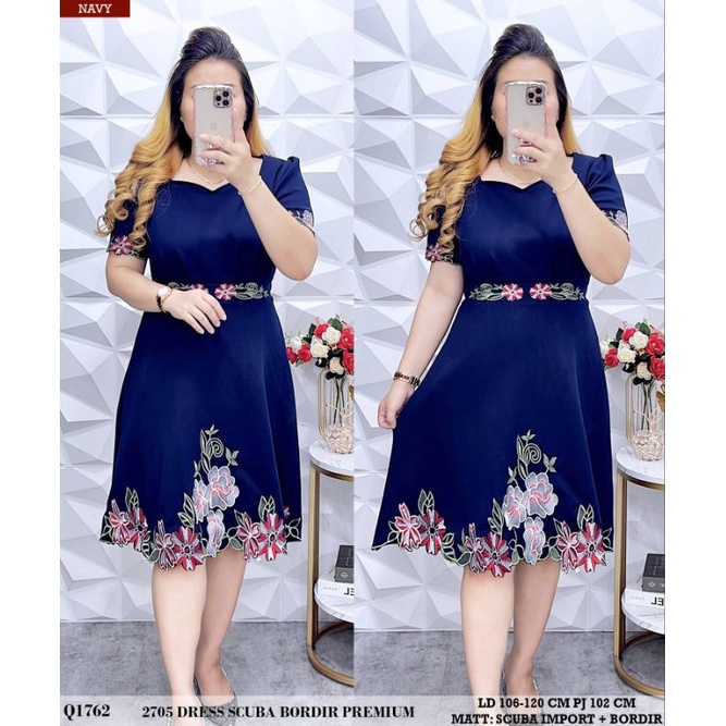 2705 DRESS SCUBA BORDIR PREMIUM IMPORT