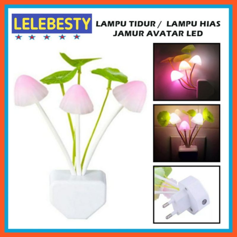 Lampu Tidur Jamur Sensor Cahaya Avatar / Mushroom Lamp Sensor LED Night