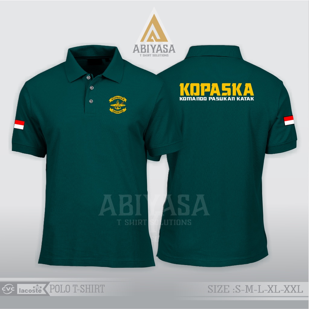 Jual Polo Shirt T Shirt Kaos Baju Kerah Kopaska Komando Pasukan Katak