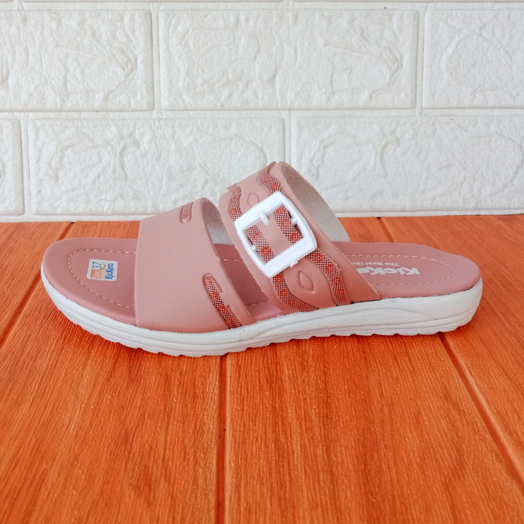 Kickers RF.03 Sandal Slop Wanita Flat size 37-40 Ungu