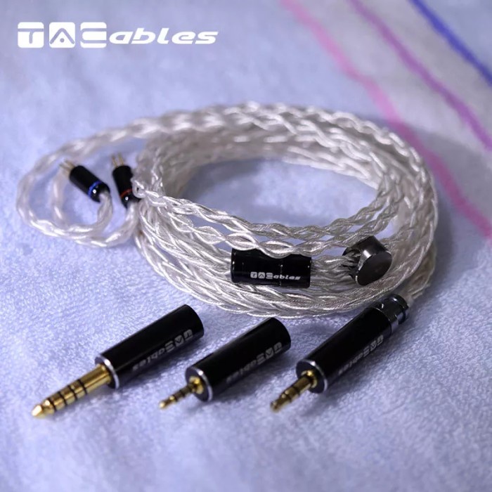 TACables WHITE PEONY Litz 24AWG 6N Silver Plated Upgrade Cable Modular - MMCX