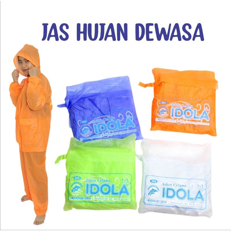 JAS HUJAN DEWASA MOTIF WARNA NETRAL UNTUK PRIA &amp; WANITA BAHAN TEBAL