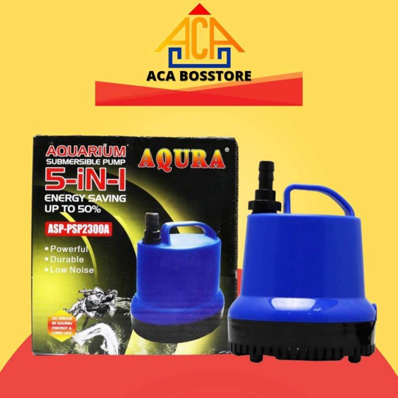 Pompa Air Aqura ASP-PSP2300A Hidroponik Kolam Power Head Asp Psp2300A