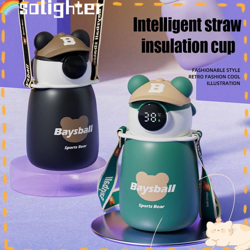 Solighter Insulation Cup Intelligent Thermal Insulation Kartun Stainless Steel