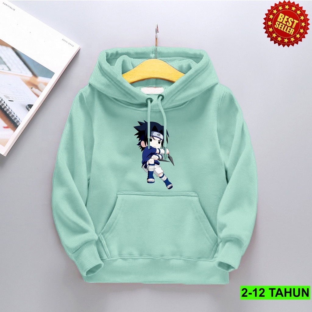 NARUTO BATTLE Jumper Hoodie Anak  II Jaket Hoodie Anak Viral II Sweater Hoodie Kids Size M - XL ( Laki Laki &amp; Peremepuan )