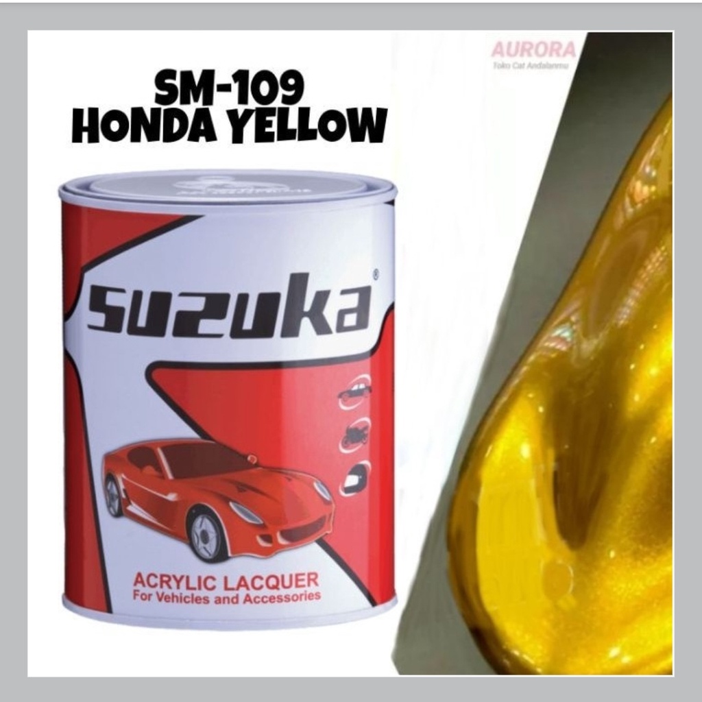 Cat Duco Kayu Besi Premium Suzuka Lacquer 200cc HONDA YELLOW / GOLD