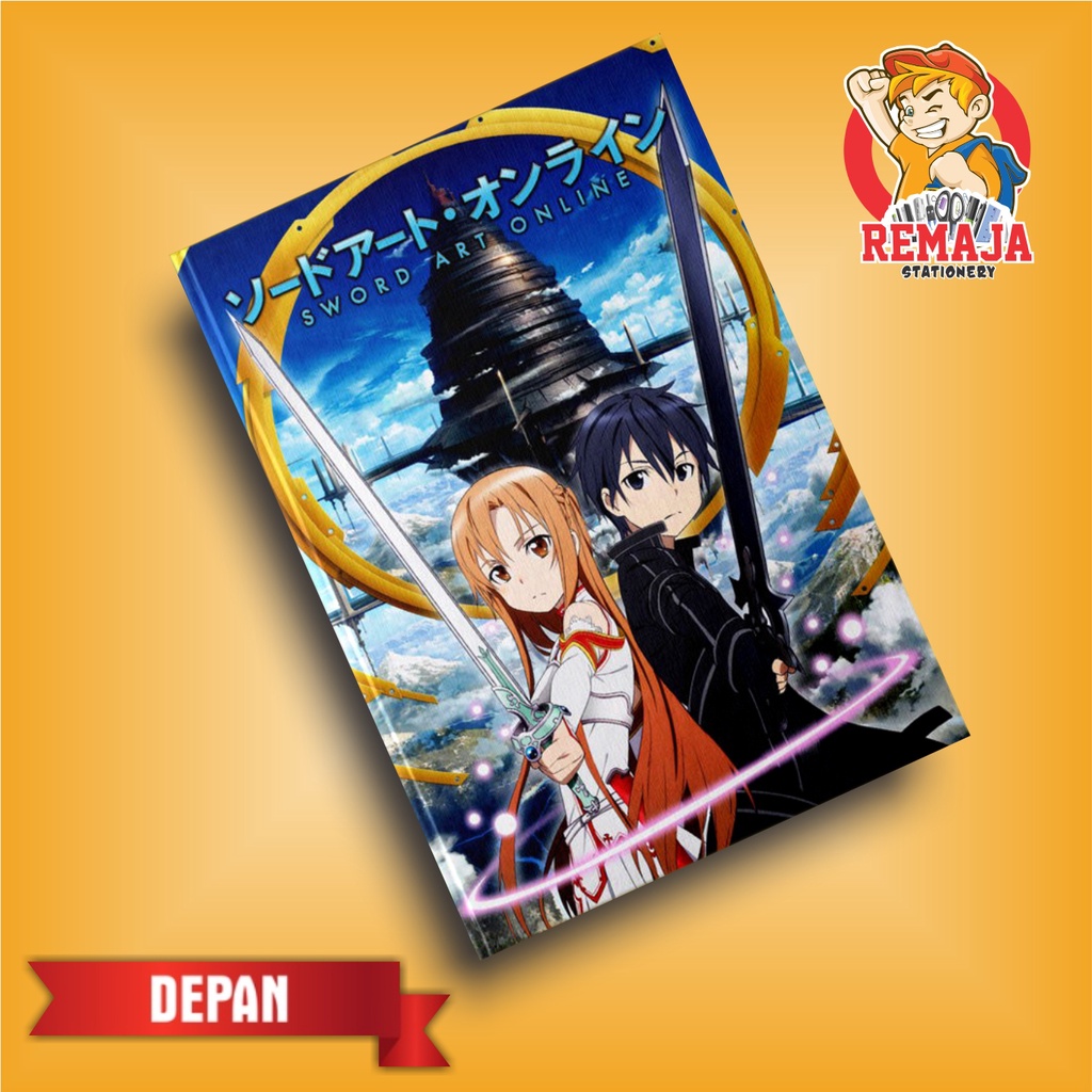

Notebook / Pocket Book HARDCOVER Anime Sword Art Online KIRITO AND ASUNA Ukuran A5 & A6 / Notes Book