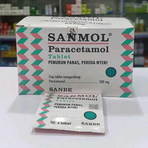 𝐒𝐚𝐧𝐦𝐨𝐥 500MG &amp; 𝐒𝐚𝐧𝐦𝐨𝐥 Forte 650MG 𝟏 𝐒𝐭𝐫𝐢𝐩 𝐈𝐬𝐢 𝟒 𝐓𝐚𝐛𝐥𝐞𝐭 - Obat Demam Anak dan Dewasa