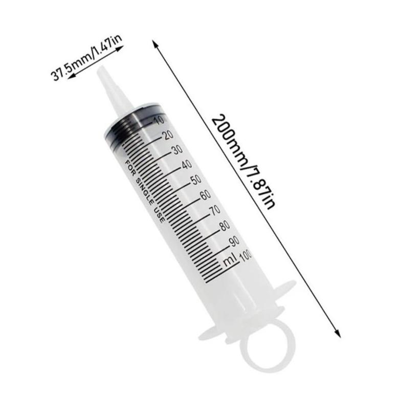 SEPET LOLOHAN Suntikan besar 100 ml spet lolohan hewan peliharaan lubang tengah untk memberi makan b