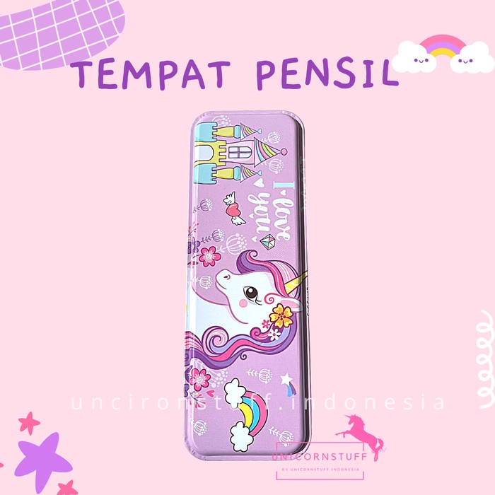 Tempat Pensil Unicorn Kotak SET Stationery Tulis Anak Cewek Sekolah