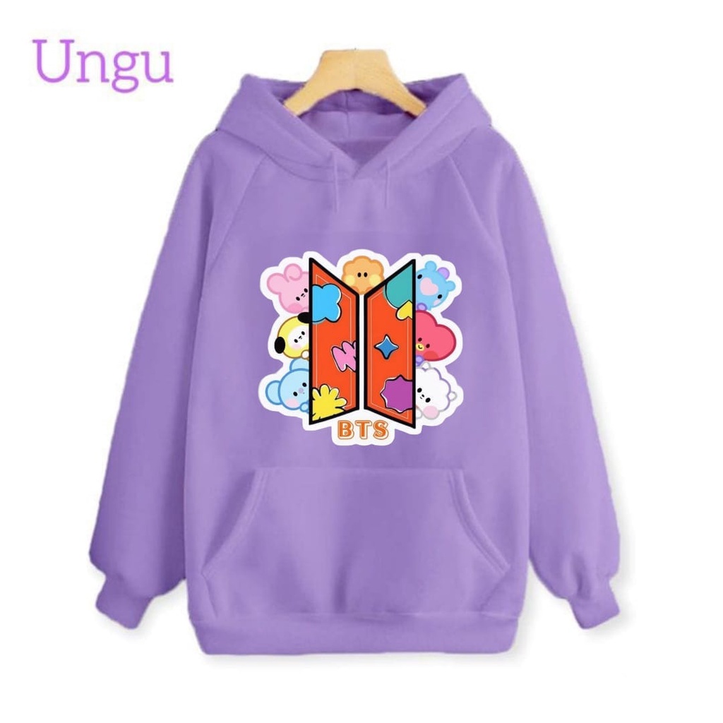 Hzl_outfit Sweater Hoodie Anak Anak BT Staecy Umur (4-15Tahun)