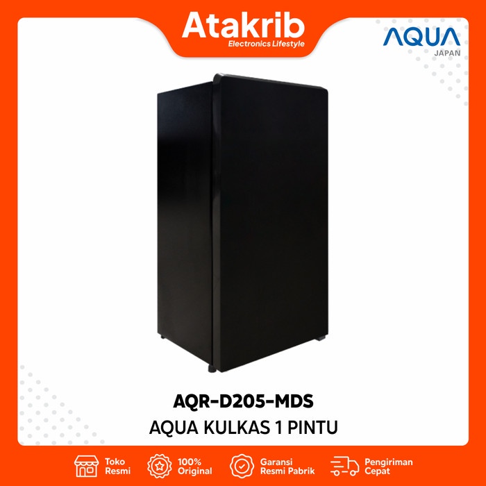 AQUA KULKAS 1 PINTU AQR-D205-MDS / AQR D205 - 165 Liter