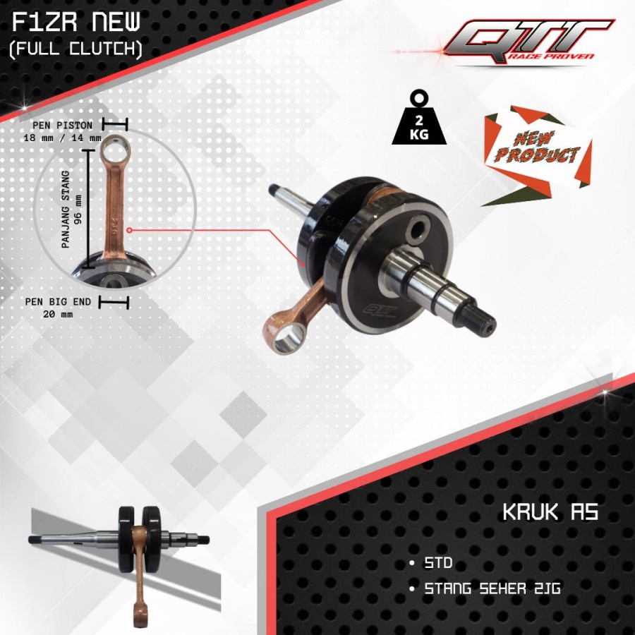 Kruk As Bandul F1Zr New Full Clucth Qtt Racing Type Pendek Stang Seher