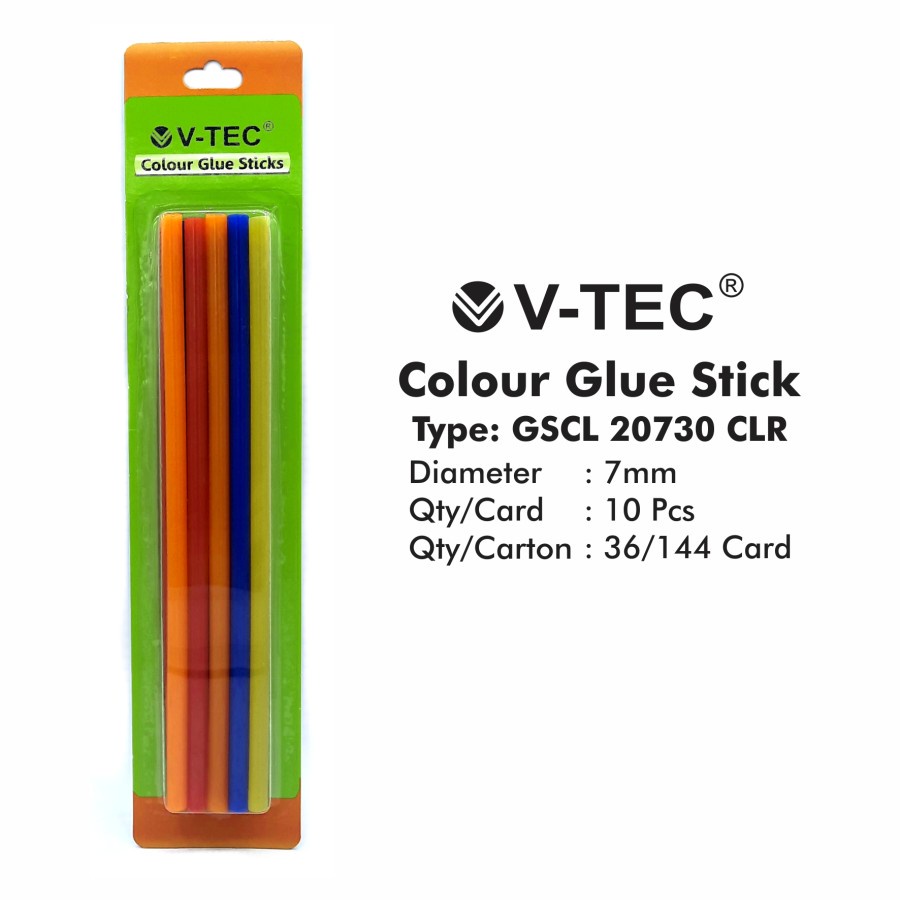 

V-TEC Glue Stick Type GSCL 20730 CLR (P=20cm, D=7mm)