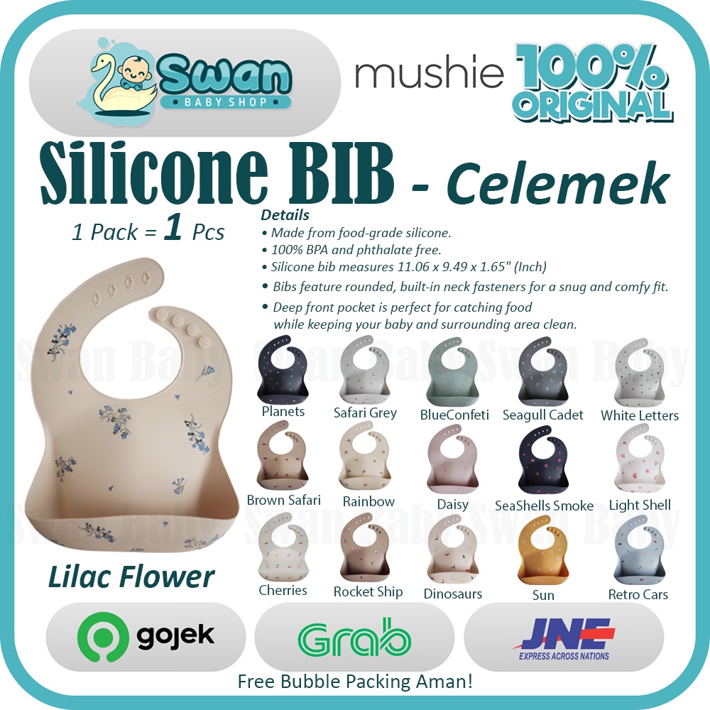 Mushie Silicone Bib / Celemek Anak Bayi