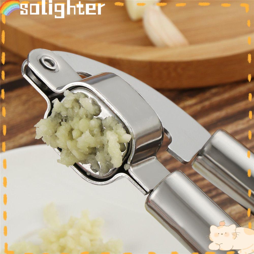 Solighter Penghancur Bawang Putih Stainless Steel Alat Dapur Memasak Mincer