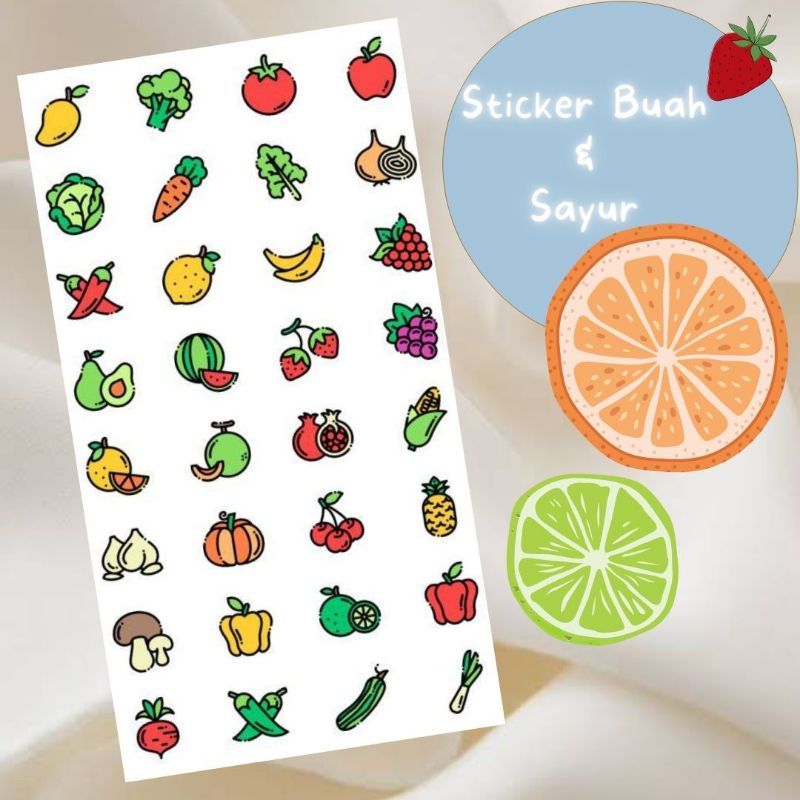 

STICKER LUCU STIKER KECIL STIKER BUAH SAYUR STIKER BUAH STIKER SAYUR STICKER FRUIT STICKER VEGETABLES STICKER TRANSPARAN STICKER KROMO STICKER ANTI AIR