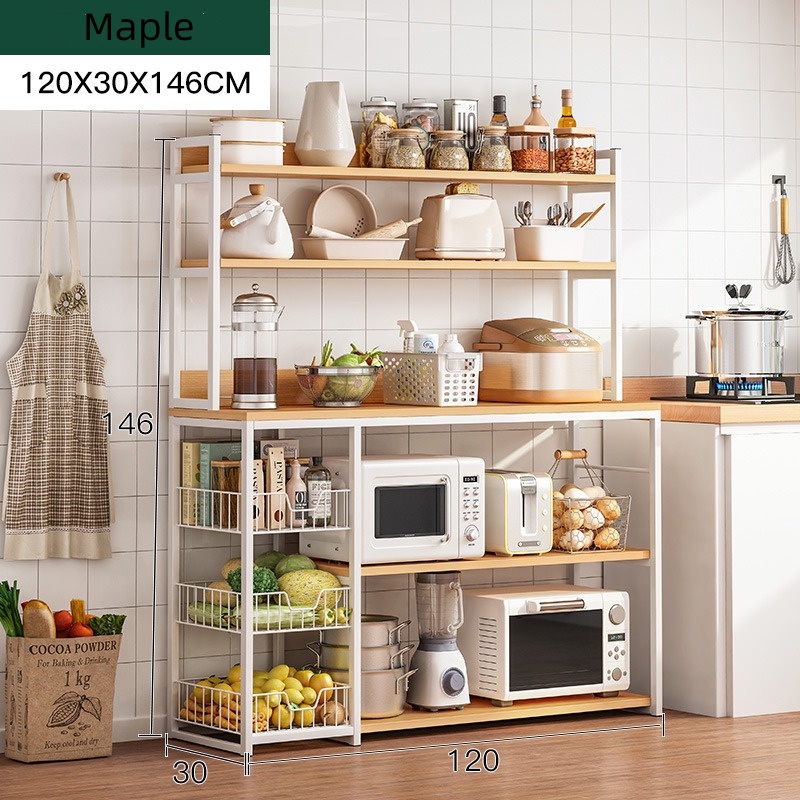 Furnibest Rak Dapur Susun Rak Bumbu Rak Oven Rak Multifungsi