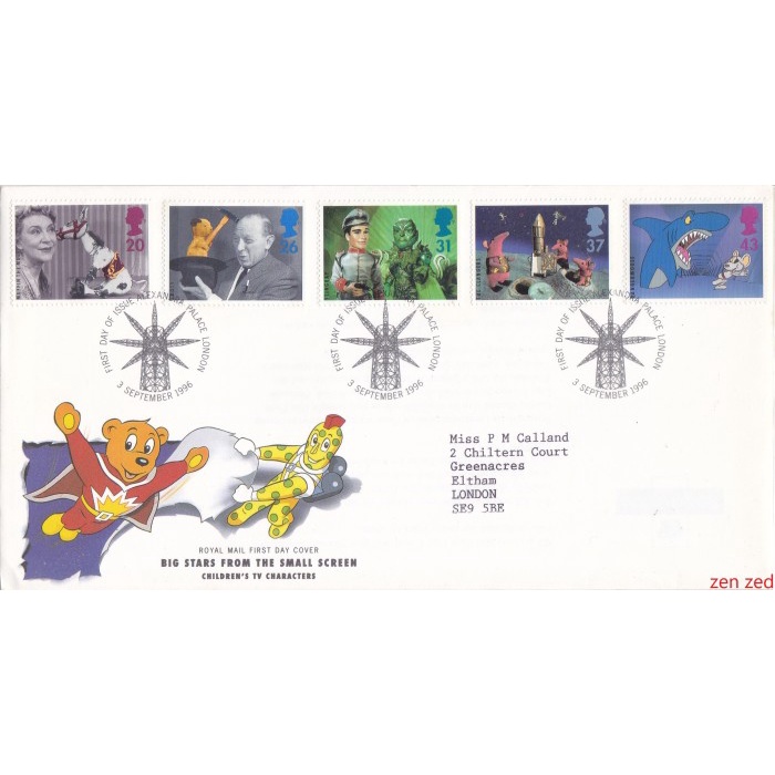 

A784 Prangko Inggris FDC 1996 The British Television Programs 1 Pcs