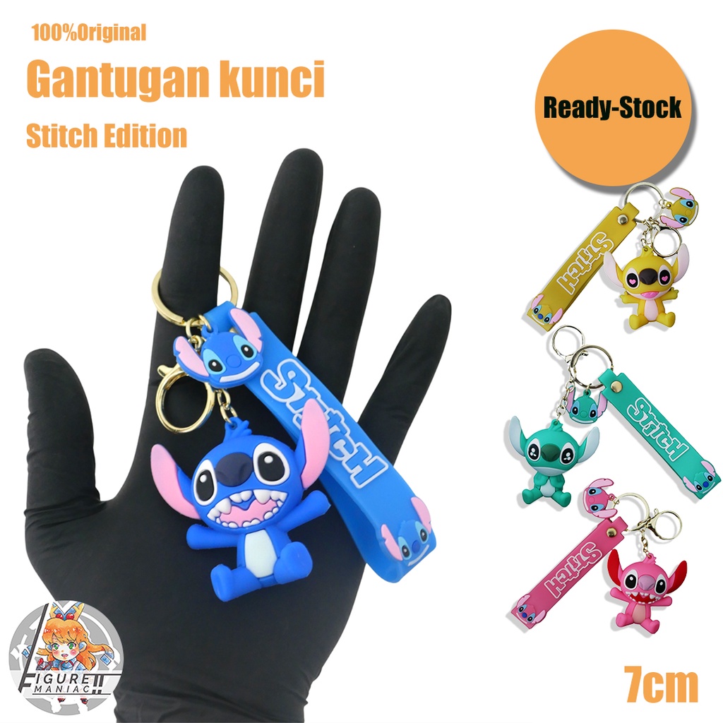 Gantungan Kunci - Stitch 3D Edition 7 cm Premium Import Lilo Stitch Stich Gantungan Kunci Lucu Gantungan Kunci Cute