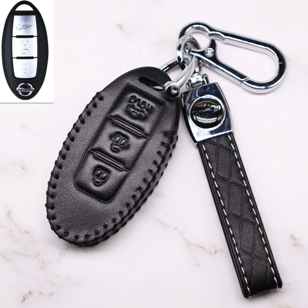 Nissan Almera/Livina/Teana/Slyphy/X-Trail Keyless/Key Less/Smart Entry Leather Key Cover/Push Start Remote