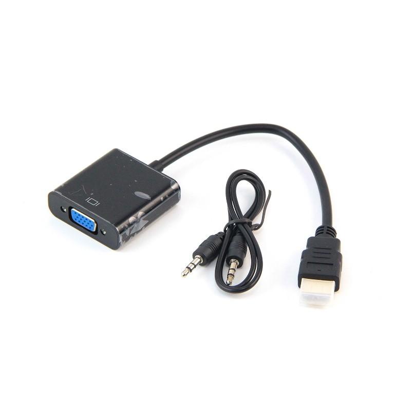 HDMI Converter HDMI To VGA Adapter Kabel Converter HDMII (Male) to VGA (Female) plus Audio