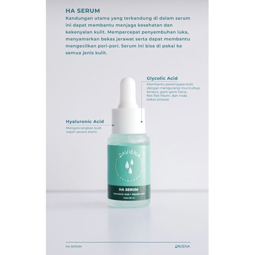 Daviena Skincare Serum HA | Serum Bopeng