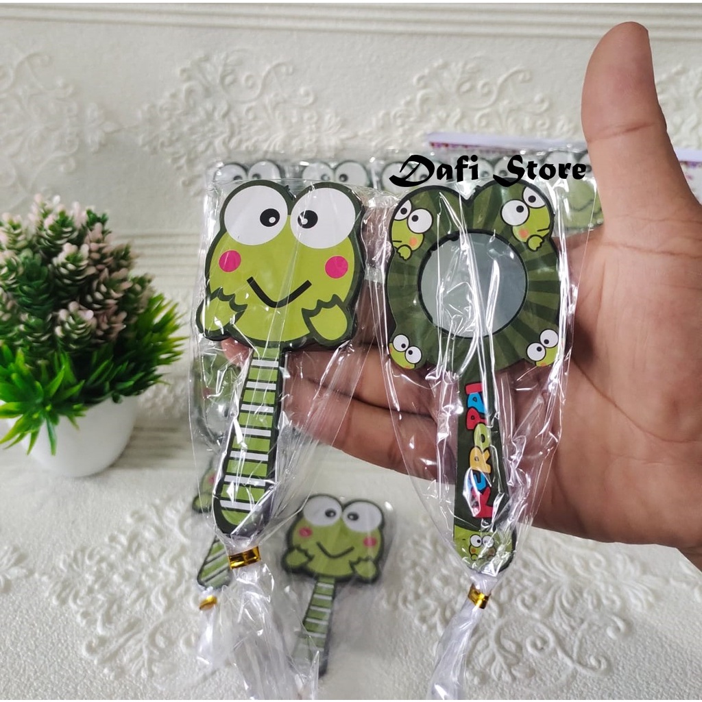 Souvenir Pernikahan Kaca Karakter Keroppy Isi 50 Pcs / Souvenir Ulang Tahun / Ssouvenir Anak Anak / 