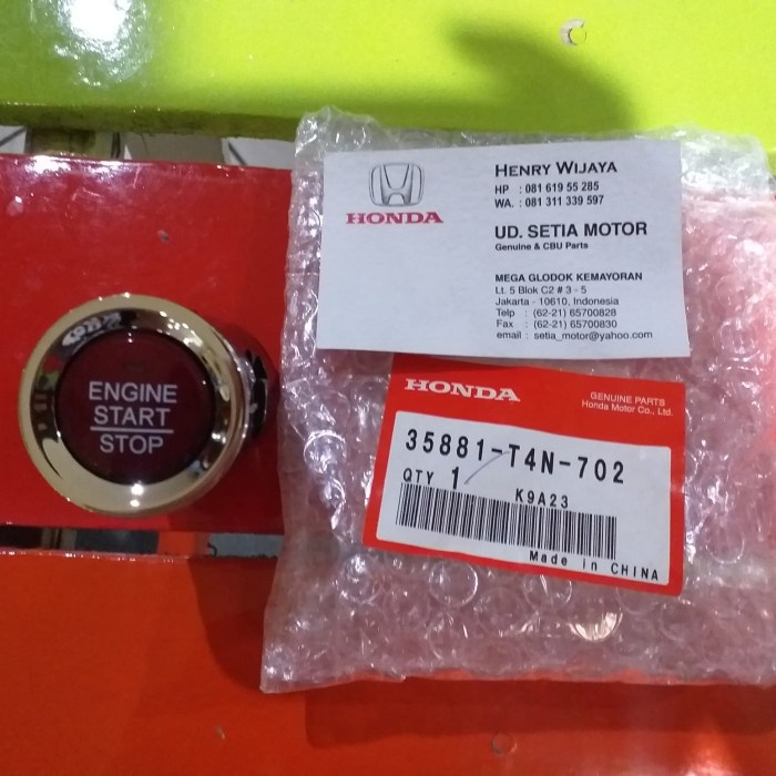 Switch Saklar Tombol Engine Starter Start Stop Honda HRV Original