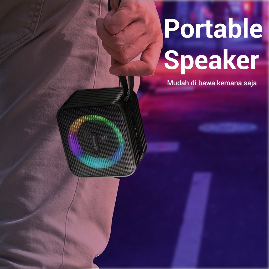 Speaker S13 Bluetooth 5.0 Kisonli 8W RGB Light Rhyme Garansi Resmi 1 thn - ACS