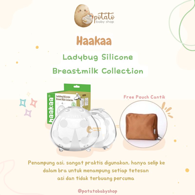 Haakaa Ladybug Silicone Breast Milk Collector 40ml 2pcs - Penampung Asi Breast Shell