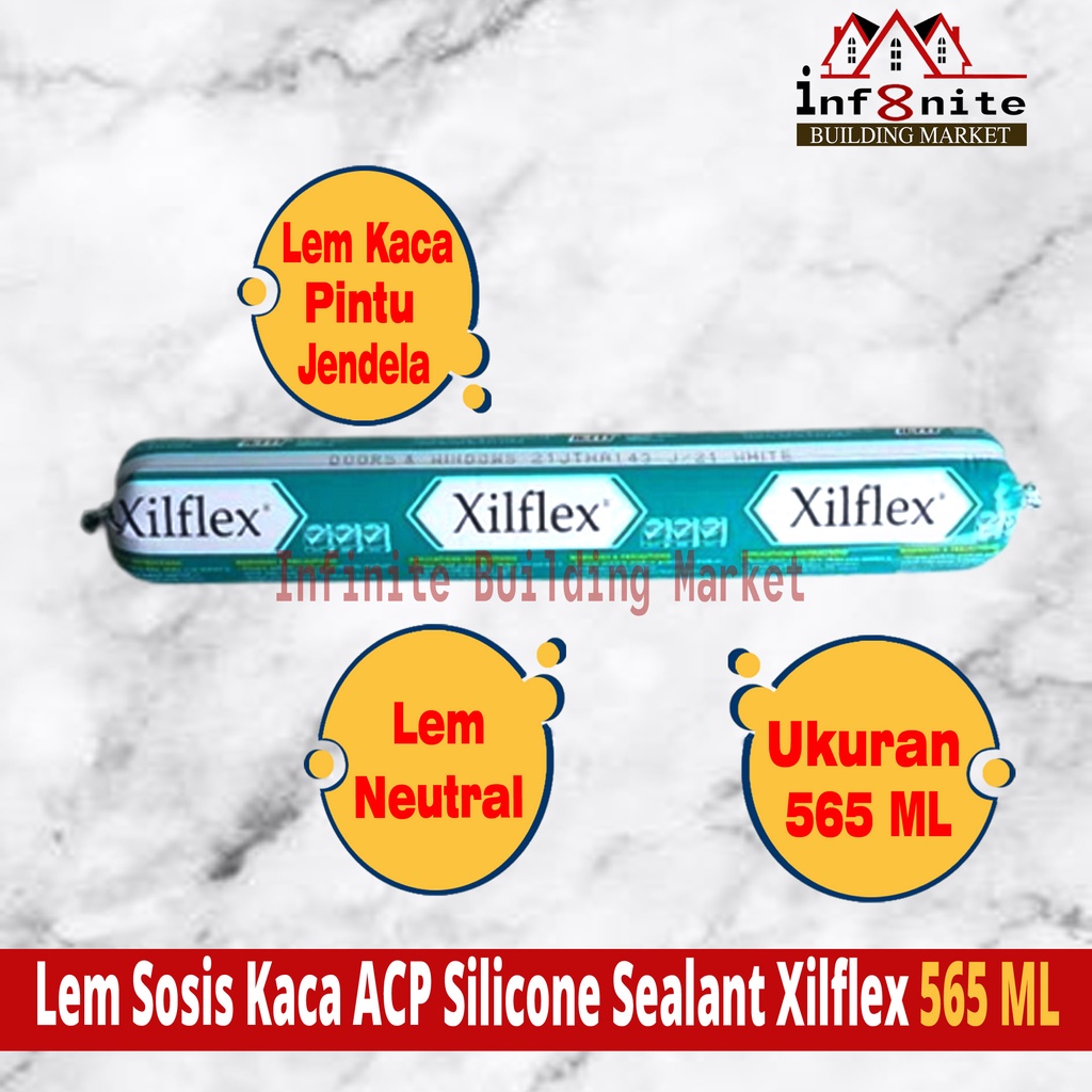 Lem Kaca Silent Sosis Acp Sealant Netral Xilflex 565 ML Silicone Sausage