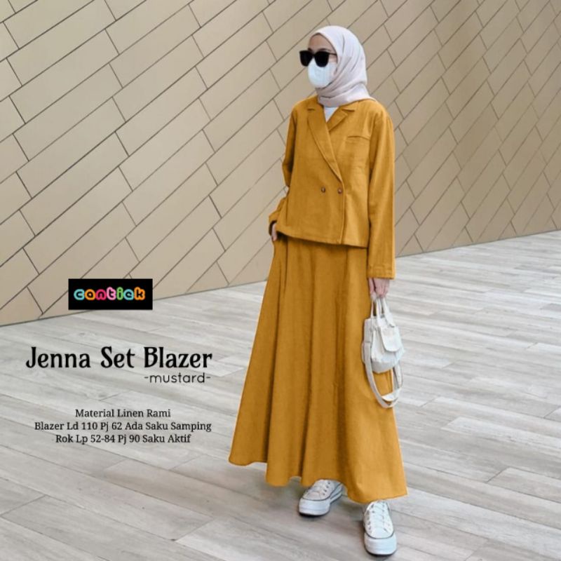 JENNA SET BLAZER SETELAN BAJU WANITA TERBARU