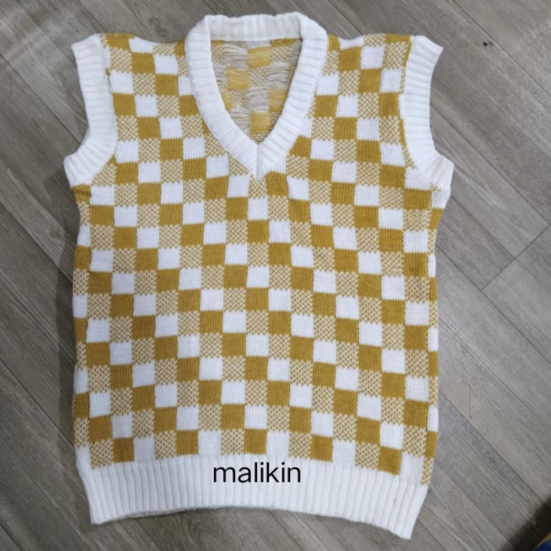 VEST SQUARELY  KNIT  / MALIKIN ROMPI SQUARELY RAJUT / ATASAN WANITA RAJUT / PAKAIAN RAJUT WANITA