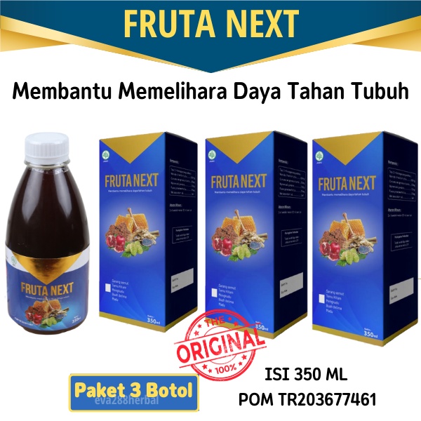 Paket 3 Botol FRUTA NEXT Suplemen Tubuh Multikhasiat Obat Frutanext Herbal