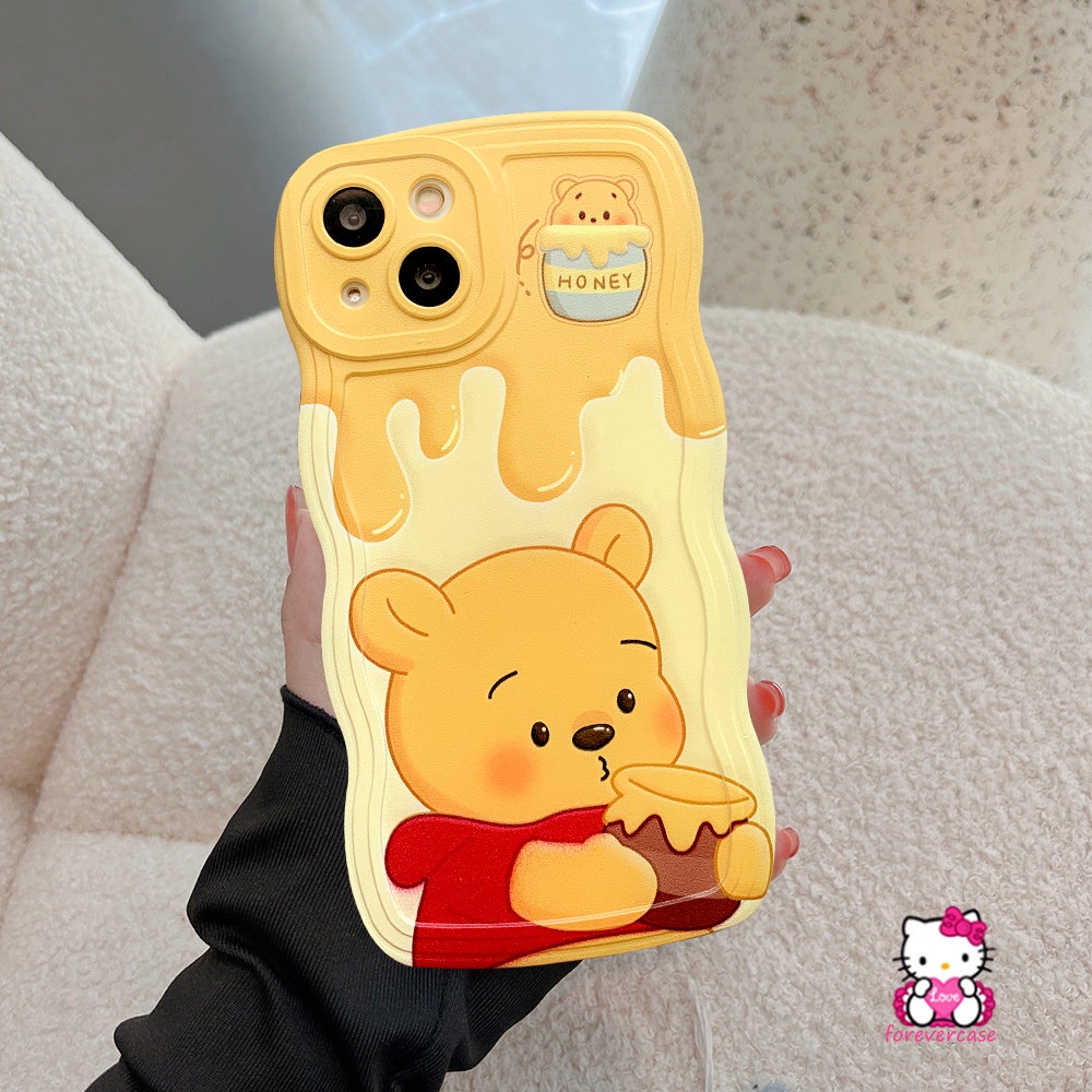 Case Samsung A13 A50 A20 A50s A02s A03s A31 A22 A30s A23 A21s A12 A04s A52 A51 A32 A33 A11 A04 A52s A04E A53 M22 M32 Kartun Lucu Strawberry Bear Winnie The Pooh Soft Tpu Cover