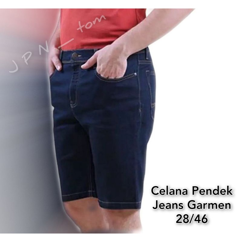 CELANA JEANS JUMBO PENDEK COWOK S M L XL XXL XXXL 40 41 42 43 44 45 46 DENIM BIG SIZE BIRU DONGKER HITAM GARMEN UKURAN BESAR BAHAN TEBAL