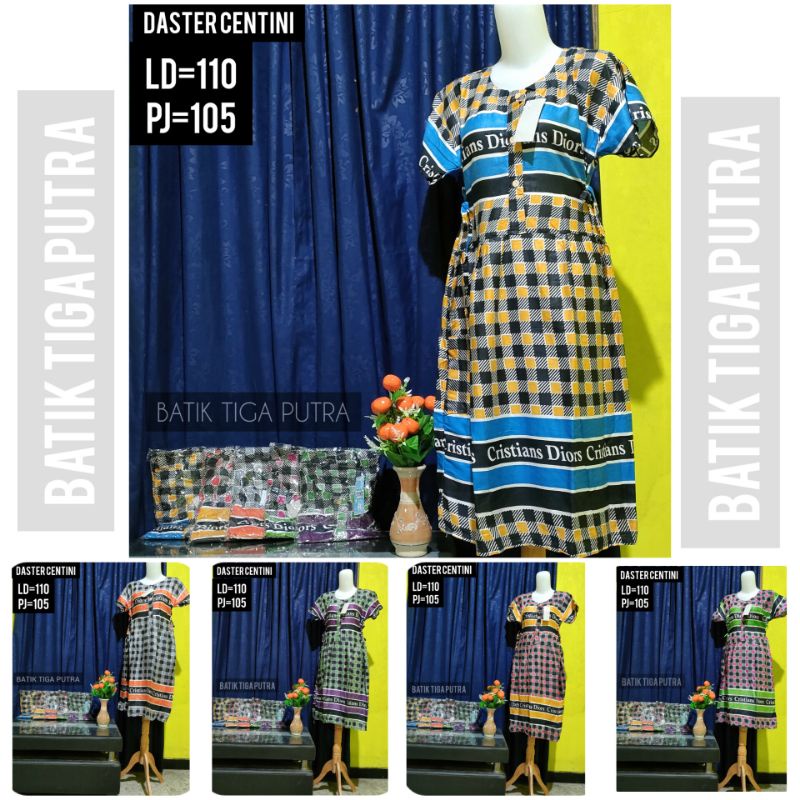 Baju Daster cristian dior viral kekinian daster centini 3 kancing dan ikat pinggang