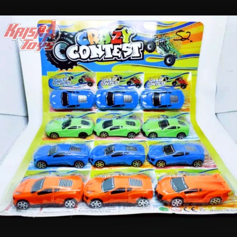 MAINAN ANAK MOBIL SPORT BALAP/MOBIL MAINAN isi 12pcs/Lembar