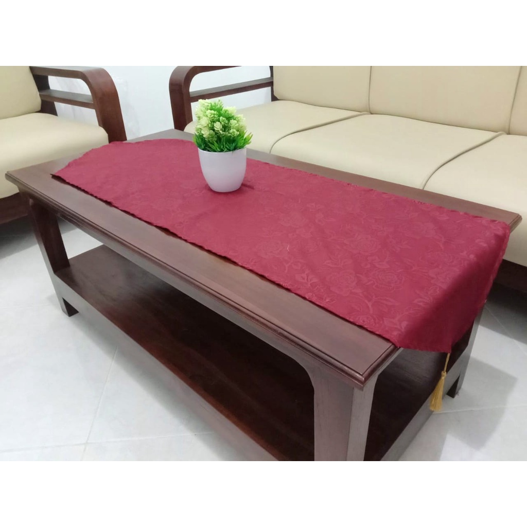 TAPLAK MEJA RUANG TAMU MEWAH MINIMALIS POLOS | TABLE RUNNER PANJANG 120 CM