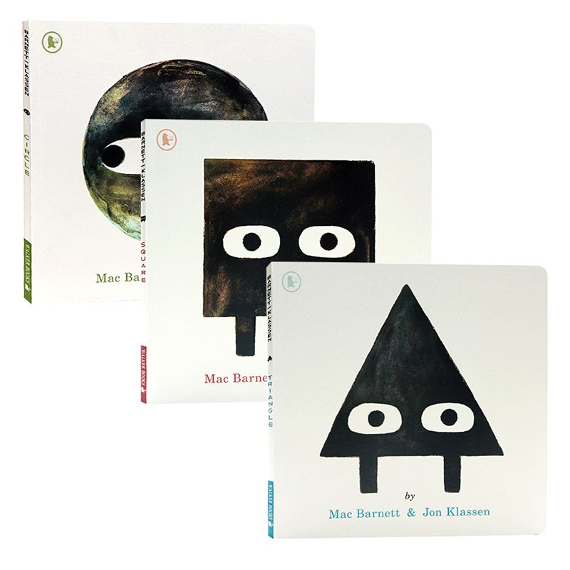 Original Mac Barnett shape trilogy Triangle, Square, Circle buku impor buku anak happychild
